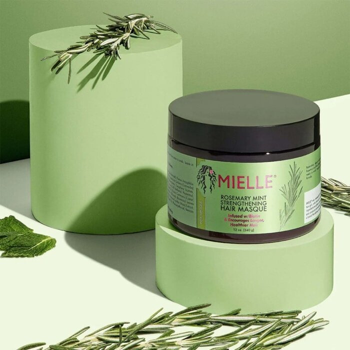 Mielle, Strengthening Hair Masque, Rosemary Mint, 12 oz (340 g)