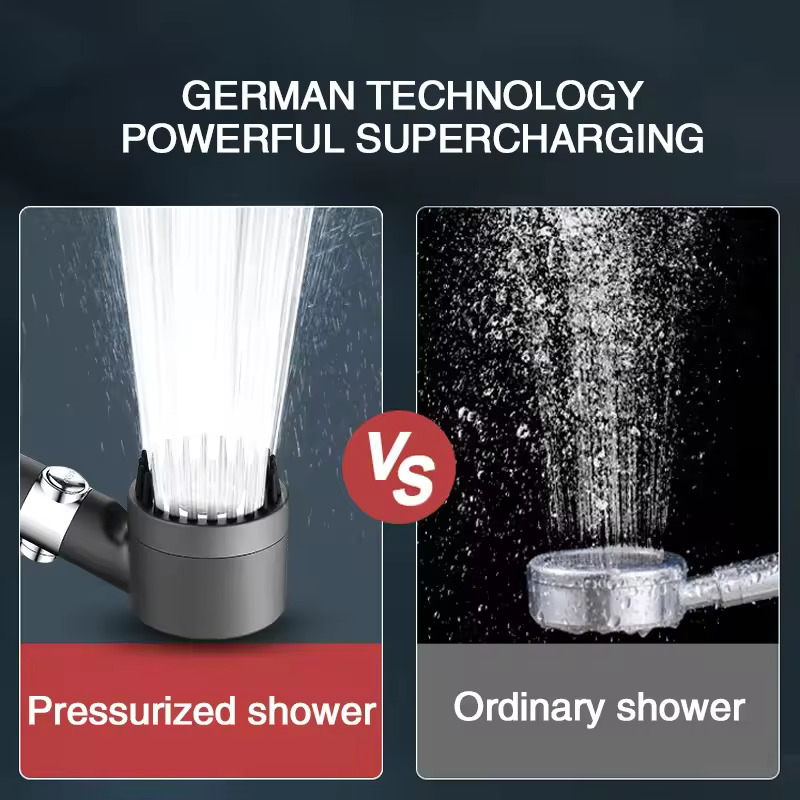 Shower Head, 2024 New German Adjustables Pressure Turbocharge Handheld Shower Head